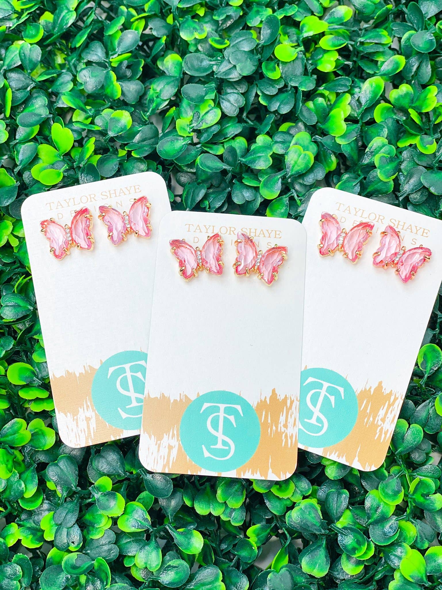 Colorful Crystal Butterfly Studs