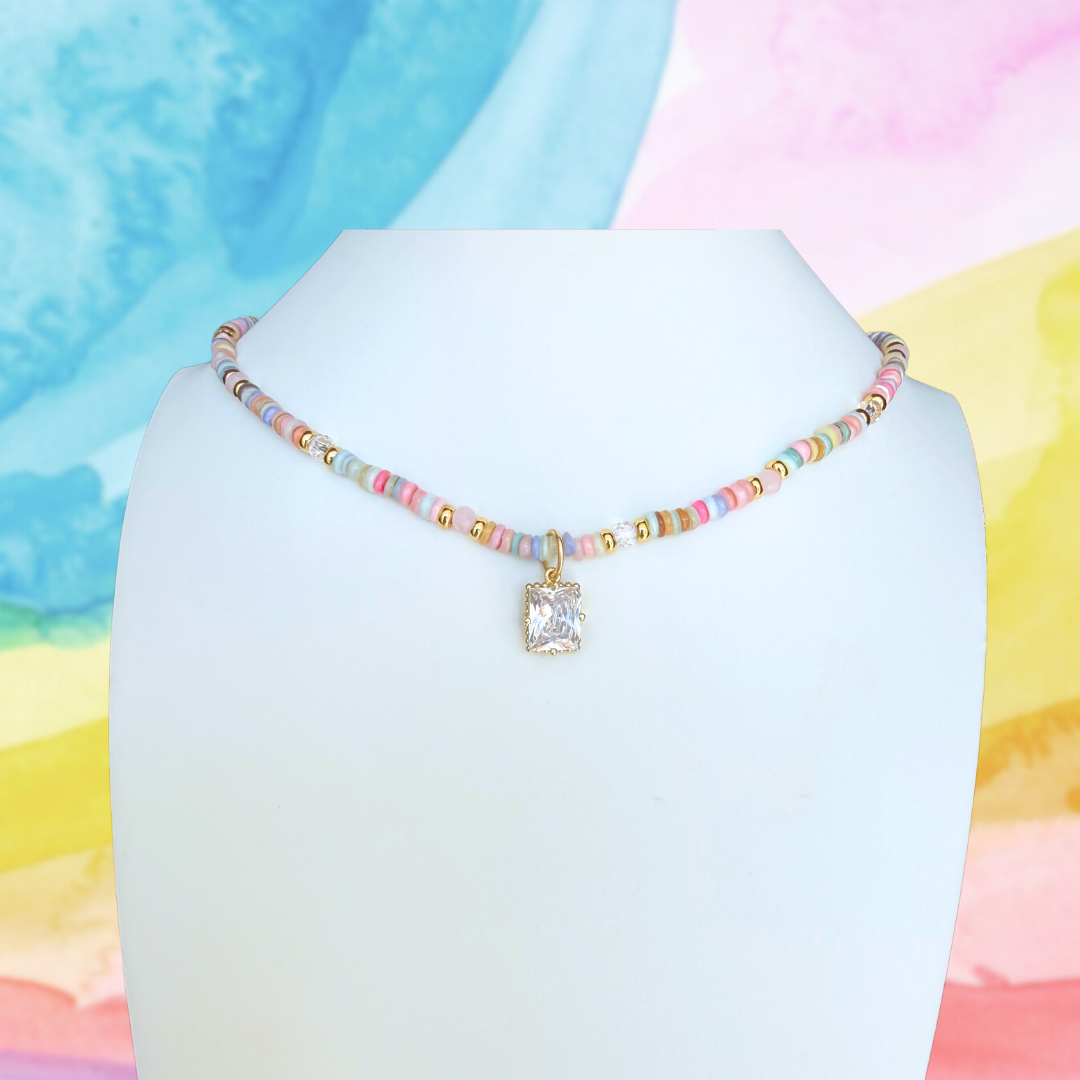 Violet Beaded Necklace